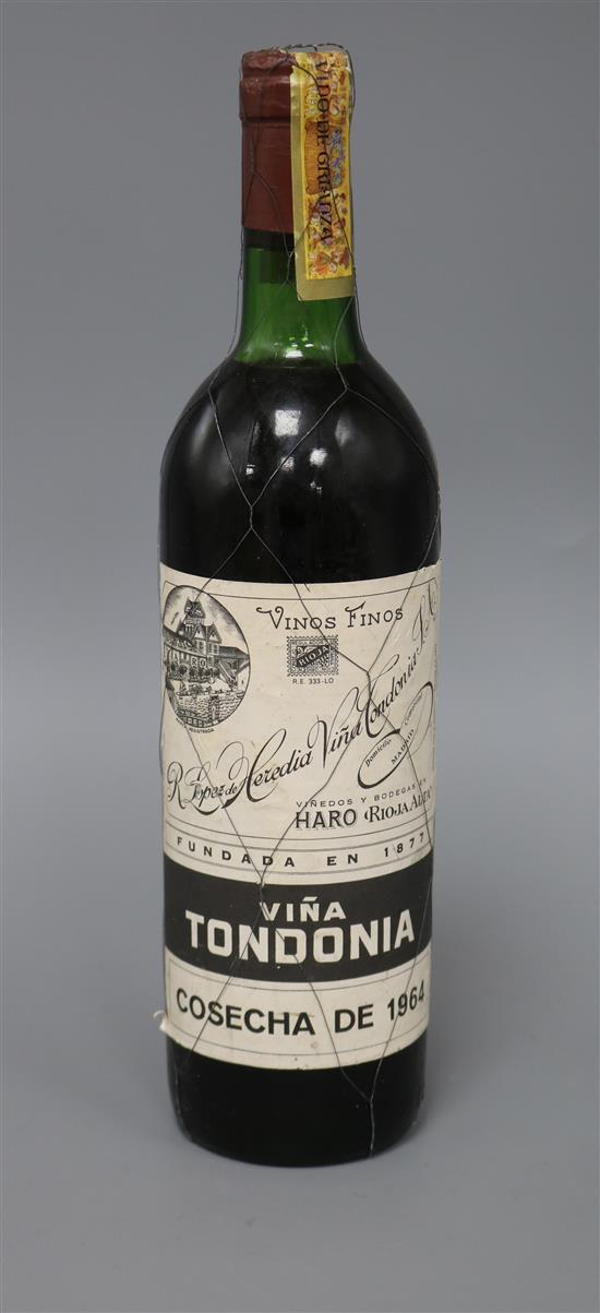 One bottle of Tondonia Gran Reserva 1964
